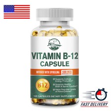 Vitamin B-12 Complex 120ct, B-12 Vitamins, Energy, Cardio, Aids Nervous System