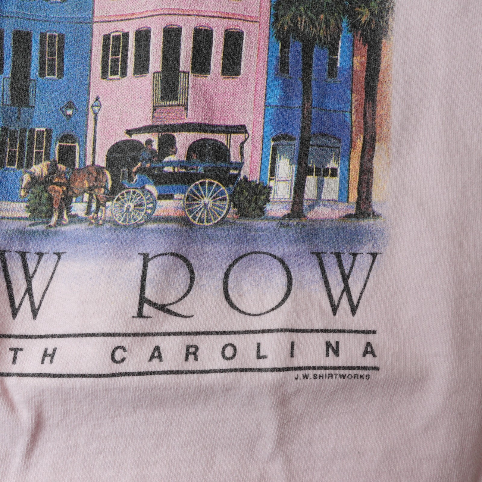 FILA T shirt vintage anni 90 Rainbow Row Charleston South Carolina Beefy T shirt taglia 2XL