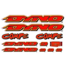 1996 DYNO - COMPE Red on chrome decal set