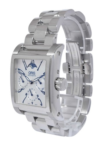 Oris Miles Davis Day Date Moon Steel 34mm Silver Automatic Watch 58175284061MB - Picture 8 of 9