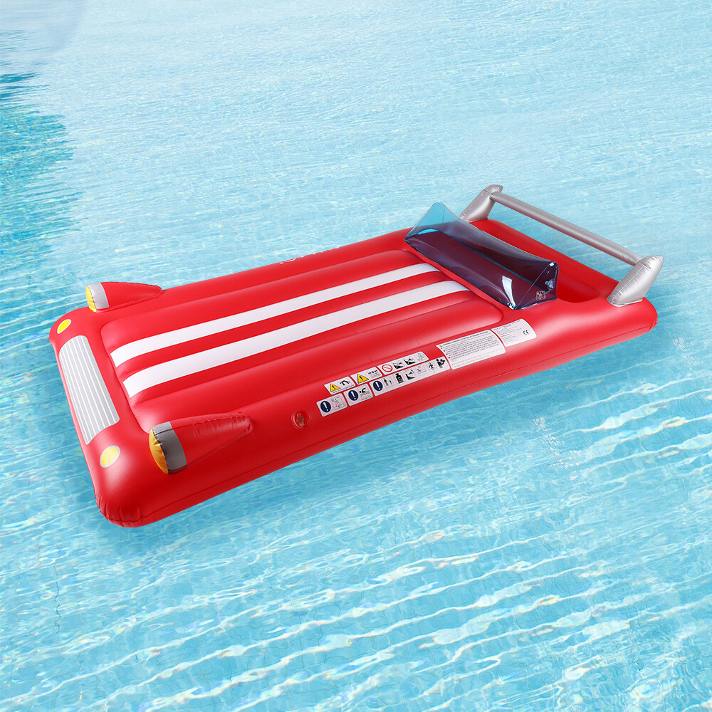 Giant Pool Raft Float Inflatable Aqua Race Car Lounger Adults Water