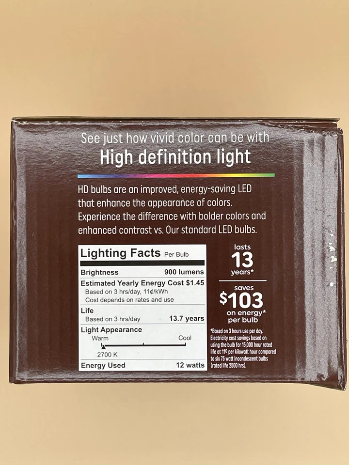 GE Relax LED Indoor Floodlight Bulbs, HD Light, 12 Watt (75 Watt Equivalent) - Image 2 of 4