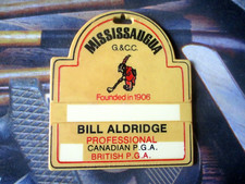 vtg - PGA Golf Bag Tag - MISSISSAUGUA GOLF  COUNTRY CLUB cc - Ontario Canada