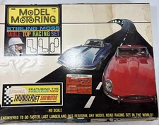 VTG 1963 Aurora Model Motoring Stirling Moss Thunderjet 500 Slot Car Set 3 Cars