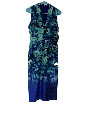 vince camuto green floral dress