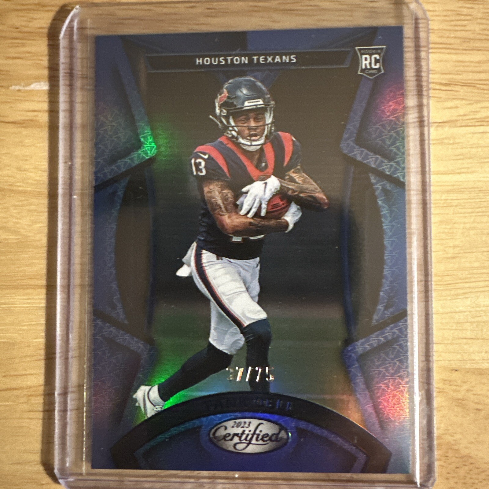 2023 Panini Certified Houston Texans Tank Dell RC Blue /75 No. 119