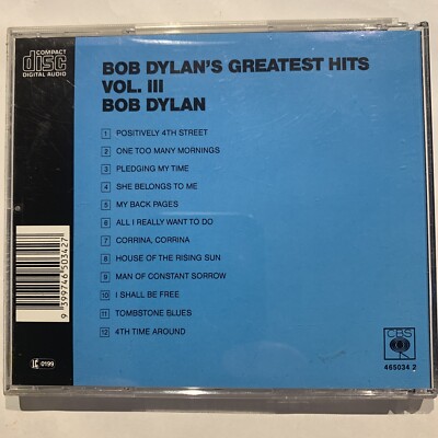 Bob Dylan - Bob Dylan's Greatest Hits - CD, Jun-1989, Columbia