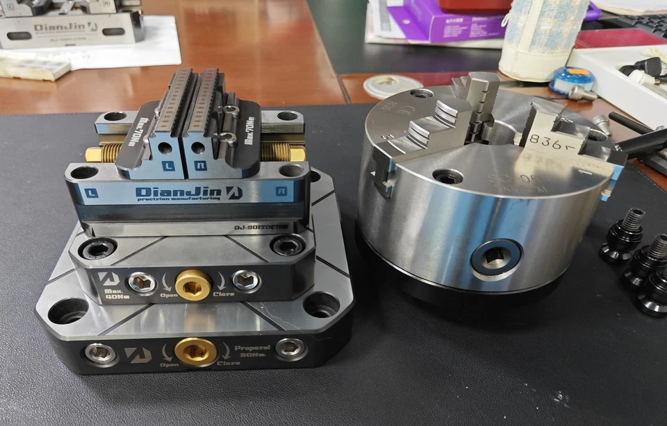 Four / five-axis clamp self-centering vise quick change four-axis L bridge plate - Image 4 of 4