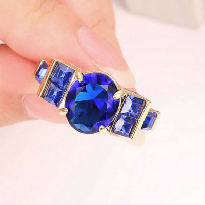 バフトップサファイア0.827ct/D0.06ct K10WG リング 11号 BLUE SAPPHIRE CZS & BAGUETTES-10K GOLD LAYERED RING SIZE 6 1/2 | eBay