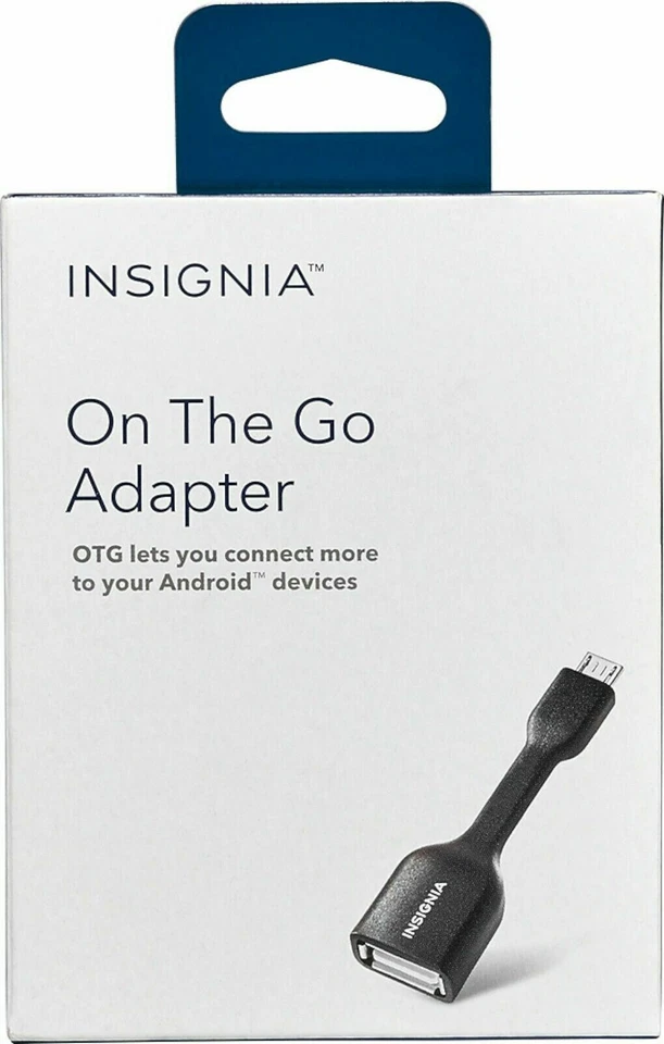 NEW 12-PACK Insignia OTG On The Go Micro USB-to-USB Type-A Adapter Cable Convert - Image 2 of 3