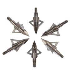 12Pcs Archery Broadheads 100/125Gr 3-blade Hunting Arrow Heads Screw Tips Arrows