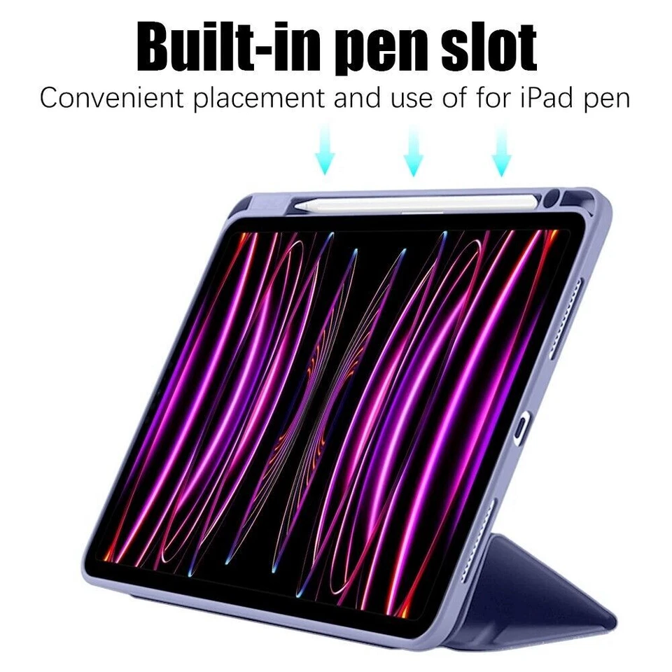 For iPad 7/8/9/10th Gen Mini Air 5/4 Pro 11 Leather Smart Case Shockproof Cover - Image 3 of 4