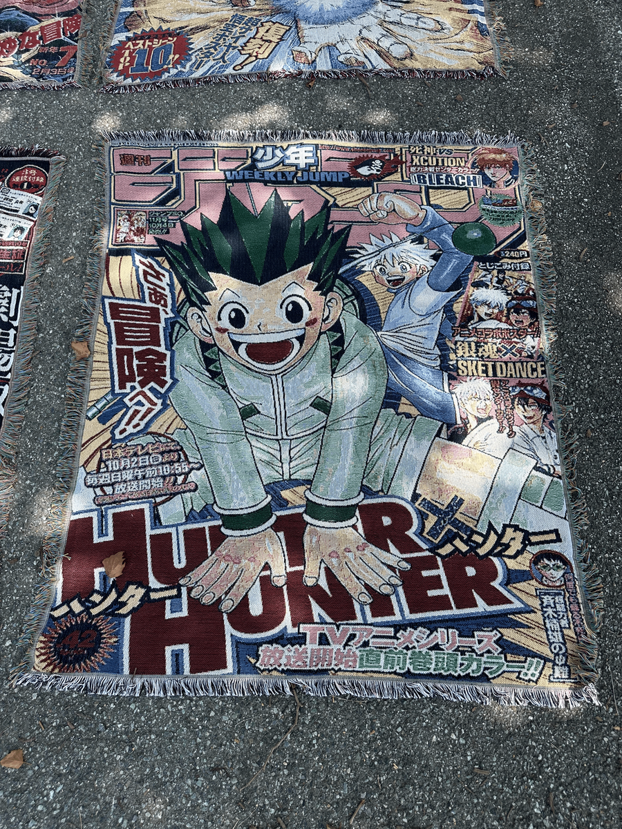HUNTERXHUNTERタペストリー Hunter X Hunter Anime Hand Woven Rug| Manga Tapestry Throw