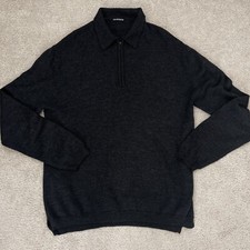 CLOSED Half-zip 100% Merino Wool Sweater Size...
