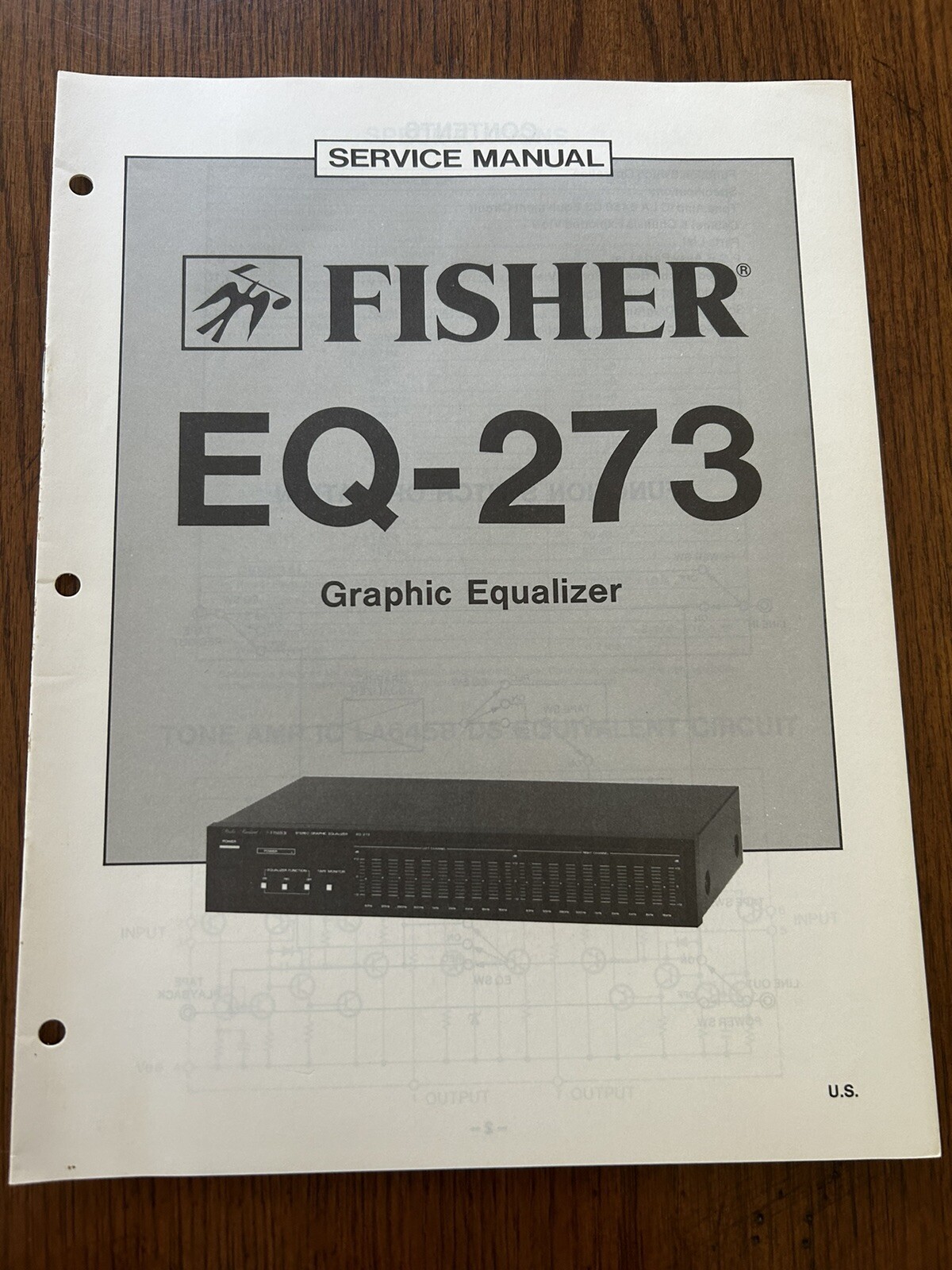 Vintage Fisher EQ-273 Graphic Equalizer OEM Service Manual & Repair Diagrams