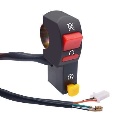 12V Universal Handlebar Switch ON/Off 7/8'' 22mm Start/Kill Motorcycle Light Swit