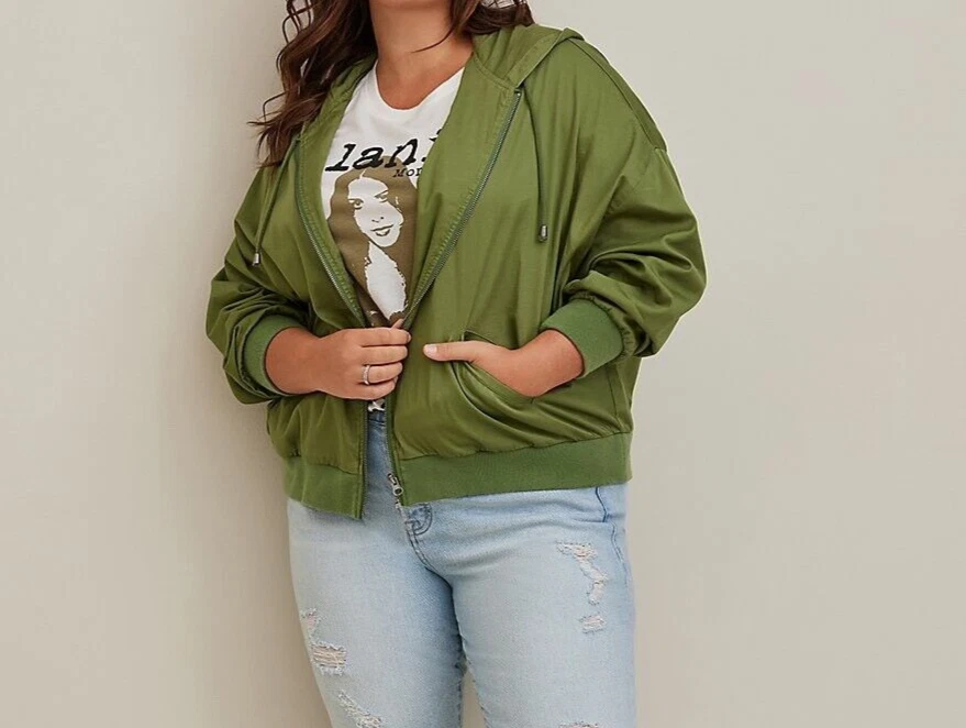 Torrid green jacket sale