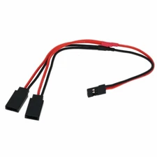 JR Futaba 1x Female to Y type 2x JR Futaba Male Battery Parallel wire 20awg 8"