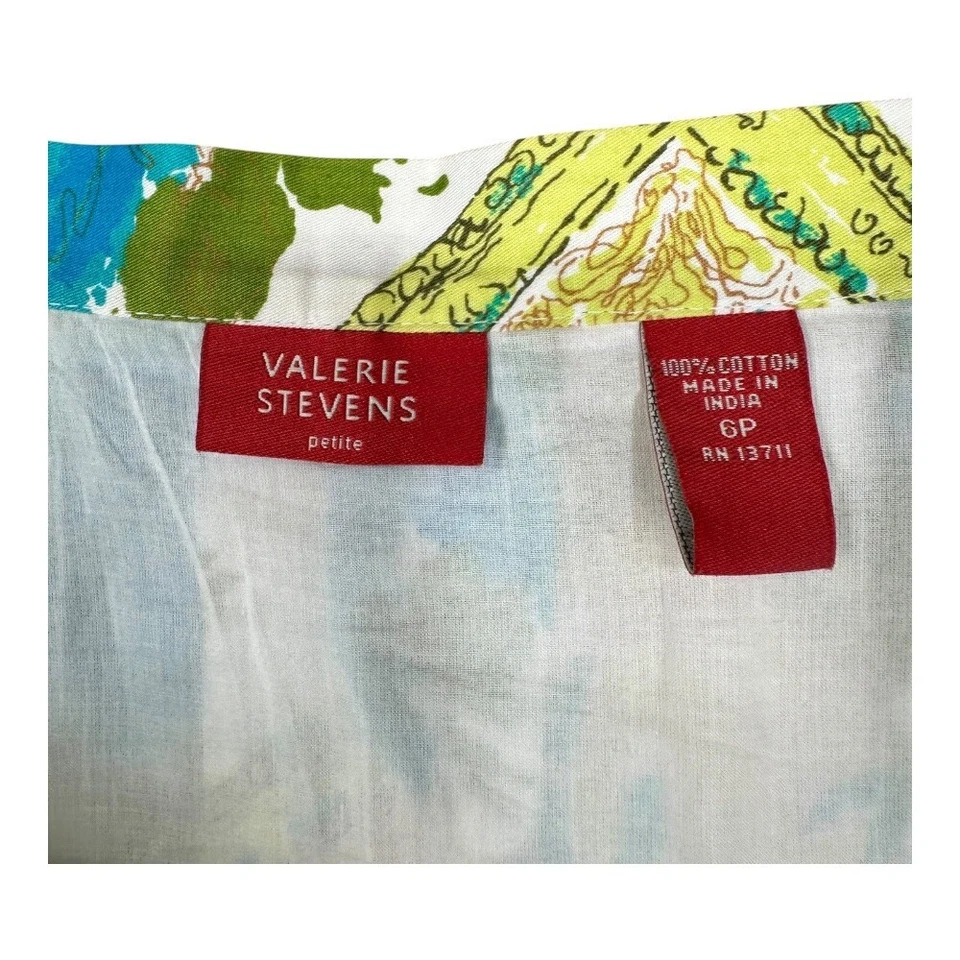 Falda Floral Bloomcore Valerie Stevens Petites 6P 100% Algodón Multi Línea A Foto 3 de 4