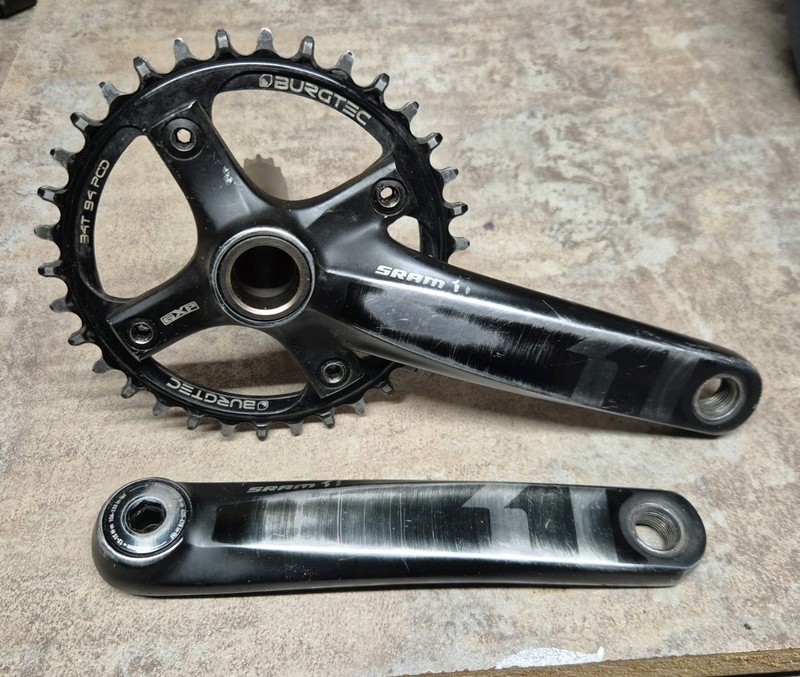 SRAM X1 1000 Crankset 165mm GXP 1x + Burgtec 34T Narrow Wide Chainring MTB