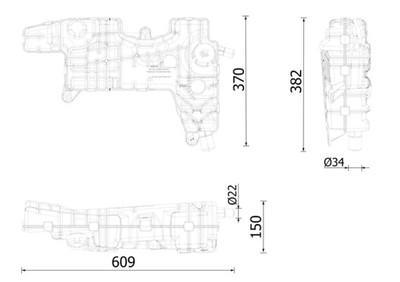 MAHLE CRT 250 000S Ausgleichsbehälter, Kühlmittel für DAF,RENAULT TRUCKS,VOLVO