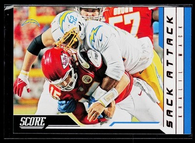 2023 Score #14 Khalil Mack Sack Attack Red Los Angeles Chargers