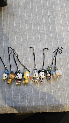 8er Set Vintage Disney ''Cuties'' Handy & Taschenanhänger - Mickey, Minnie & Friends
