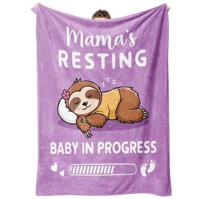 First Mothers Day New Mom Gifts, Pregnancy Gifts for 50'' x 60'', Purple 