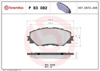 Bremsbelagsatz Scheibenbremse Prime Brembo P 83 082 FüR Toyota Yaris Corolla RAV