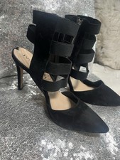 VIA- SPIGA Black Suede Heels size 6.5 M