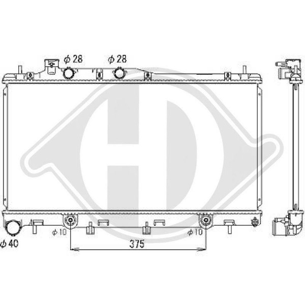 KüHler MotorküHlung Diederichs DCM3046 Diederichs Climate FüR Subaru-image