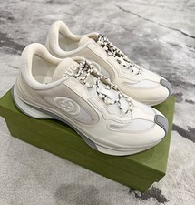 Authentic Gucci Run Suede Off-White Mens Sneaker/Trainers US11.5 EU45 UK11