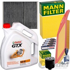 FILTERSET+CASTROL GTX 5W40+BOSCH ZÜNDKERZEN für VW POLO 6N2 GOLF 4 BORA 1J LUPO