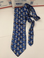 Snoopy Surfing Blue Multicolor Men's Necktie Cartoon Character Pattern Tie