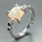Jewellery Natural Opal Ring 925 Sterling Silver Size 7.25 /R468369