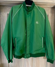 Vintage 1980s Pioneer Seed Holloway Men's L Green Full Zip Farmer Bomber Jacket