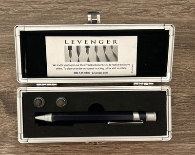 Levenger Easy Flow Ballpoint Black Writing Pen in Silver Case