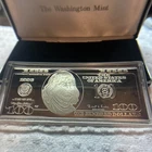 1996 Washington Mint $100 Silver Proof 4 Troy oz .999 Missing Coa Bar