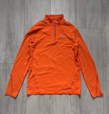 Bogner 1/4 Zipper Sports Ski Midlayer Sweater Orange  Men's  Size L