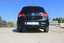  Edelstahl Racing-Komplettanlage ab Kat Opel Corsa E 100mm doppelwandig