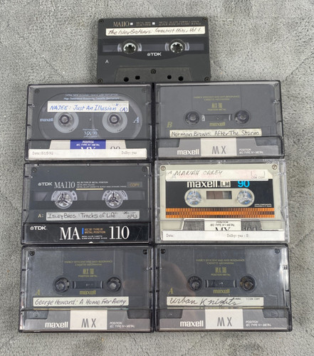 Lot of 7 Maxell & TDK Type iv Metal Cassette Lot - Sold as Blanks