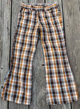 Vintage Toughskins Youth Kid s 10 Plaid Flare Pants HEMMED Sears Roebuck Co.