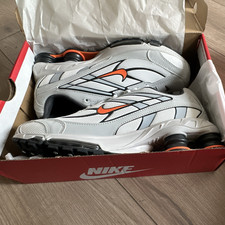 Nike Shox Men's Trainers Grey/White/Orange/Black UK 10 New Box