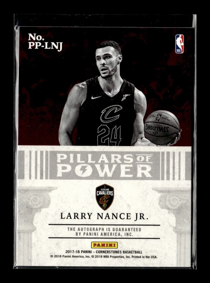 2017-18 Panini Cornerstones #PP-LNJ Larry Nance Jr. Pillars of Power Auto #/159 - Image 2 of 2