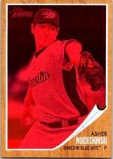 2011 Topps Heritage Minors Asher Wojciechowski Red /620 #186 Dunedin Blue Jays