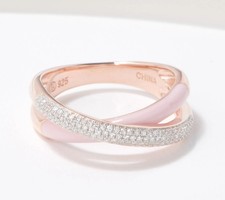 Affinity Diamonds Sterling Silver Pink / Rose...