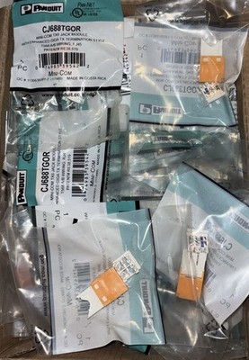 Panduit Mini-Com UTP RJ45 Cat 6 TG Jack Module - ORANGE FREE SHIPPING
