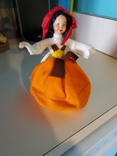 Rare Vintage 6" Cloth Doll/ Purse w/zipper Bendable Arms  American? 