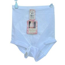Vintage Perfect Comfort Medium Control White Briefs 891 Granny Panties Med NOS