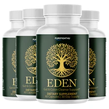 Eden Capsules Intestinal Flora & Digestive Support Supplement - 4 Bottles